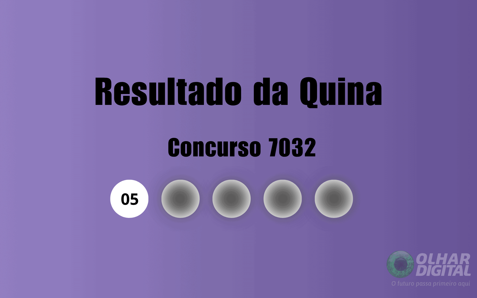 Quina today: see numbers and winners of contest 7032 (05/22)