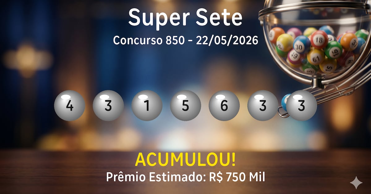 Super Sete: see the numbers drawn in contest 850